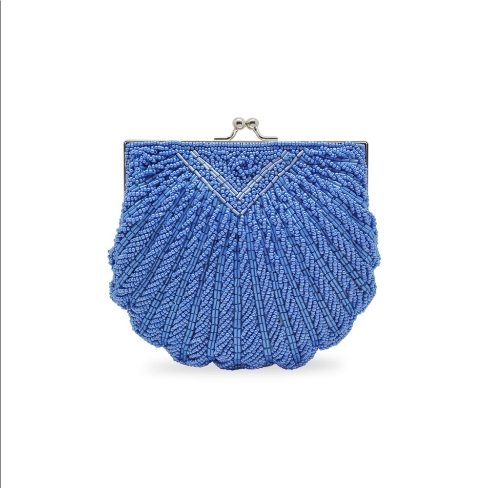 La Regale Beaded Shell Bridal Clutch